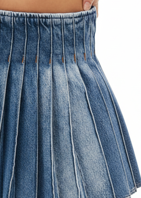 Gonna Donna Tommy Hilfiger Jeans Blu in Cotone