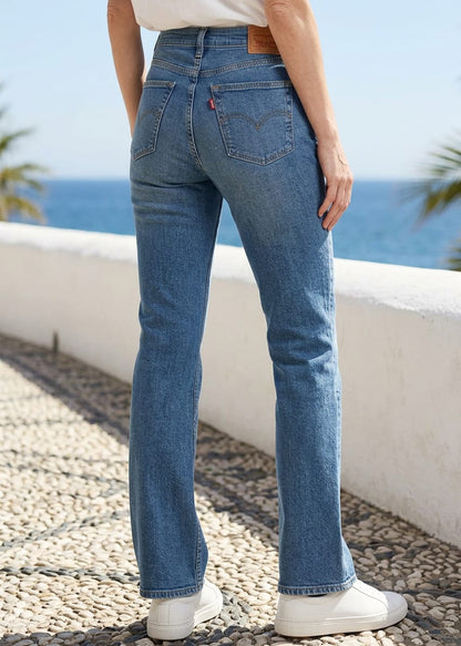 Jeans Donna Levi's Blu con Effetto Consumato