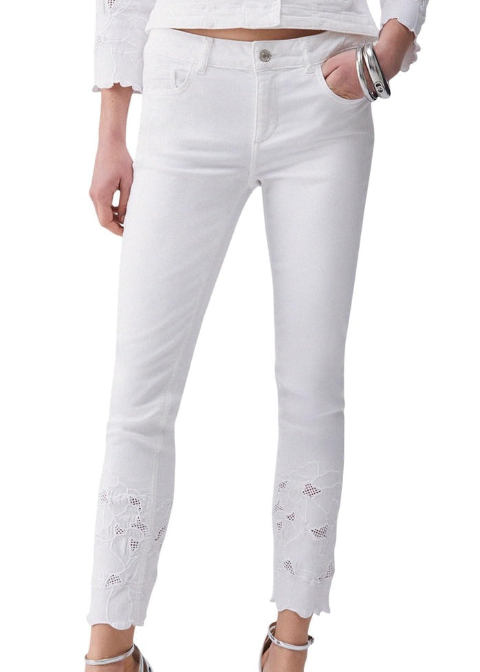 Jeans Donna Liu Jo Bianchi con Zip e Bottone