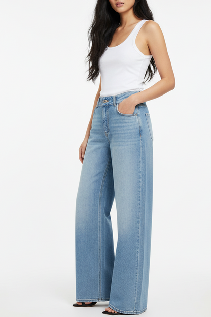 Jeans Donna Only Azzurri Wide Leg in Cotone