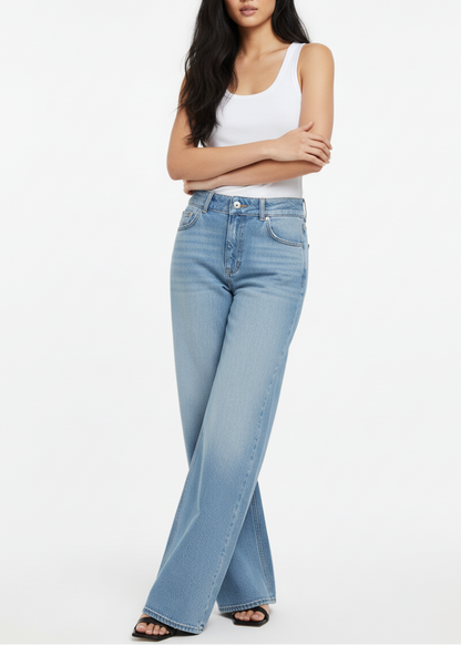 Jeans Donna Only Azzurri Wide Leg in Cotone