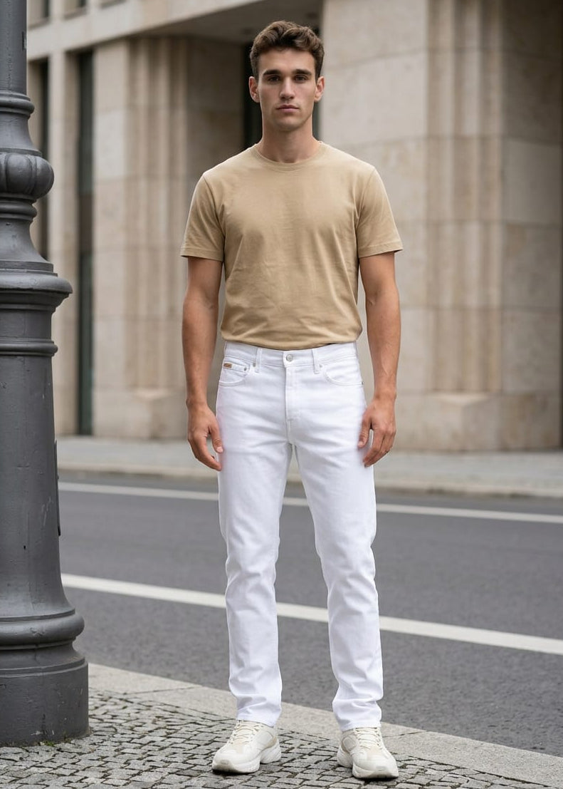 Calvin Klein Jeans Herrenjeans Weiß aus Baumwolle