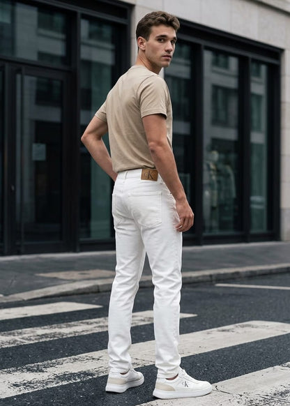 Calvin Klein Jeans Herrenjeans Weiß aus Baumwolle