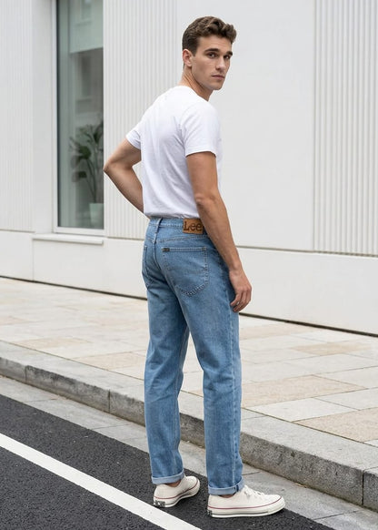 Jeans Uomo Lee Blu in Cotone Stretch