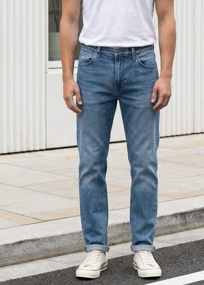 Jeans Uomo Lee Blu in Cotone Stretch