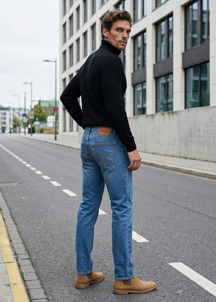Jeans Uomo Levi's Blu con Chiusura a Bottoni