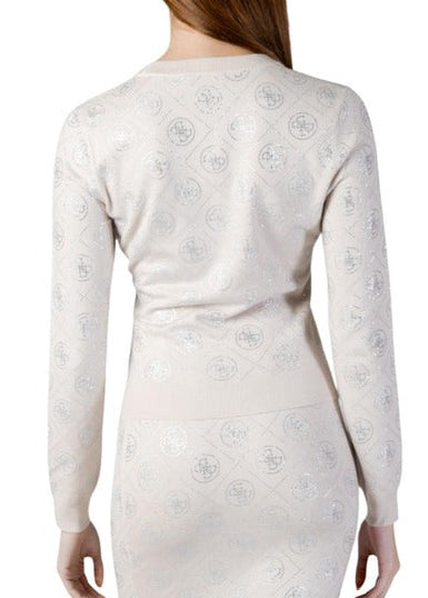Maglia Donna Guess Beige con Dettaglio Rhinestones 4G