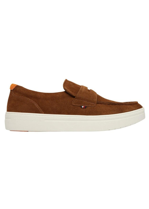 Mocassini Uomo Tommy Hilfiger Cammello in Camoscio
