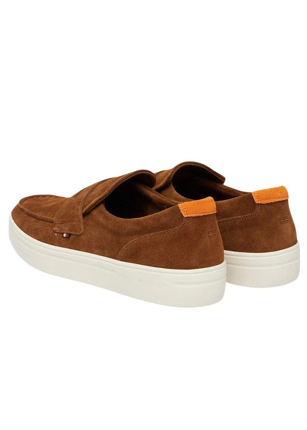 Mocassini Uomo Tommy Hilfiger Cammello in Camoscio