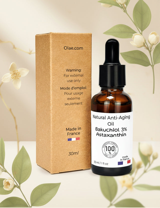 Olio Viso Anti-Età Naturale con Bakuchiol 3% – Effetto Retinolo Senza Irritazioni