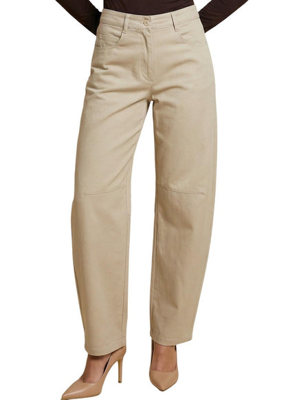 Pantaloni Donna I Am Beige in Cotone