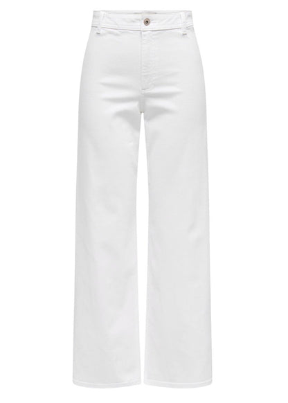 Pantaloni Donna Jacqueline De Yong Bianchi in Cotone