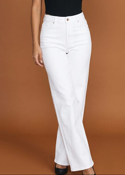 Pantaloni Donna Jacqueline De Yong Bianchi in Cotone