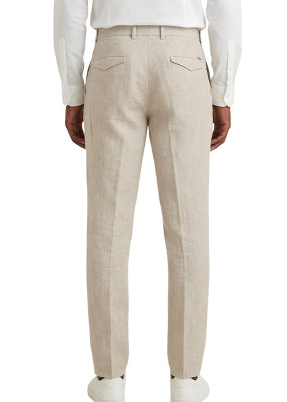 Pantaloni Uomo Gianni Lupo Beige in Lino