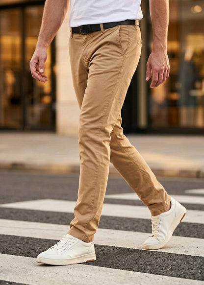 Pantaloni Uomo Lyle & Scott Beige in Cotone