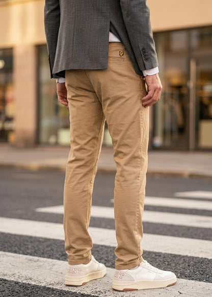 Pantaloni Uomo Lyle & Scott Beige in Cotone