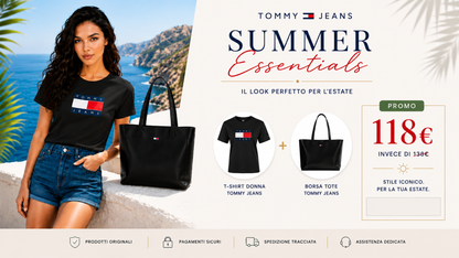 Summer Essentials Tommy Hilfiger | T-shirt + Borsa Tote in Promo