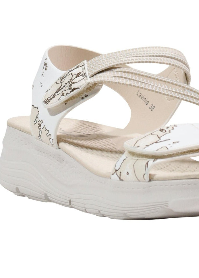 Sandali Donna Alviero Martini Prima Classe Bianchi con Stampa