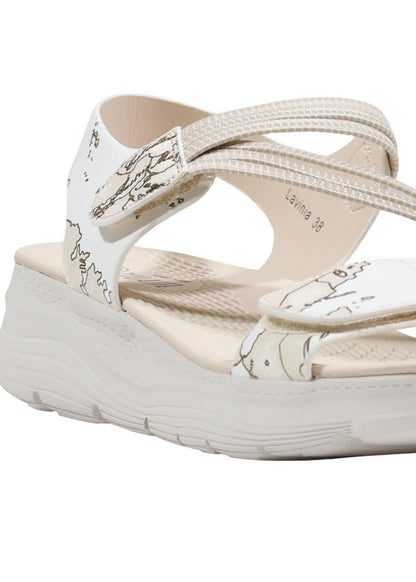 Sandali Donna Alviero Martini Prima Classe Bianchi con Stampa