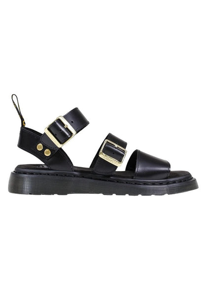 Sandali Donna Dr. Martens Neri in Pelle