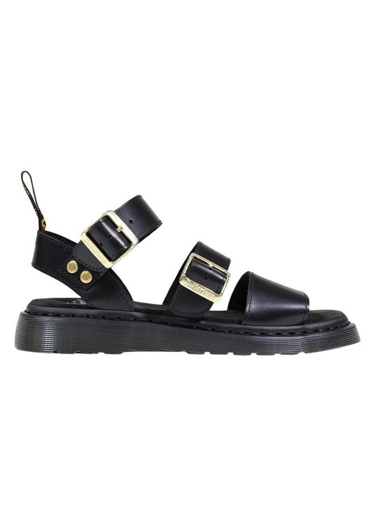 Sandali Donna Dr. Martens Neri in Pelle