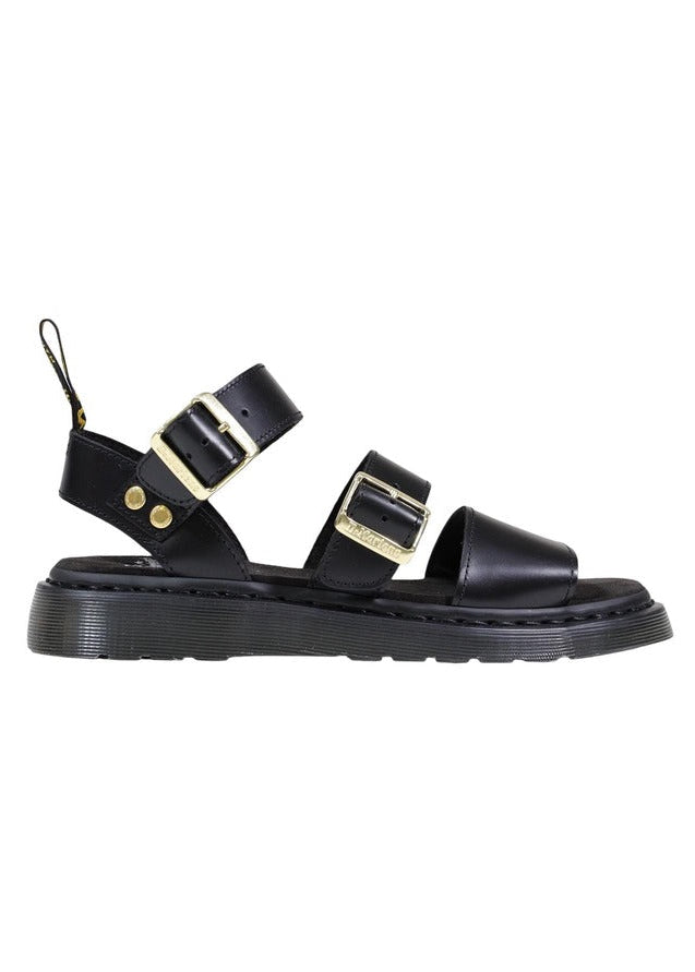 Sandali Donna Dr. Martens Neri in Pelle
