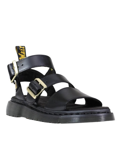 Sandali Donna Dr. Martens Neri in Pelle
