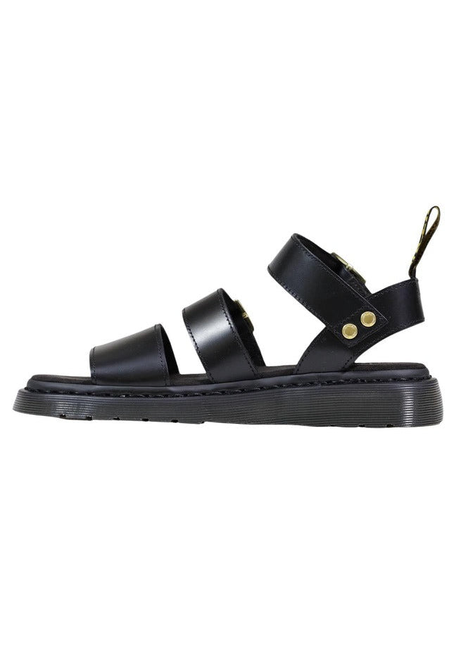 Sandali Donna Dr. Martens Neri in Pelle