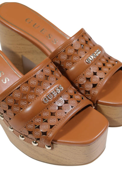Sandali Donna Guess Marroni con Plateau