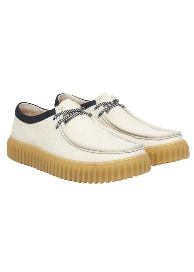 Scarpe Stringate Uomo Clarks Bianche con Lacci