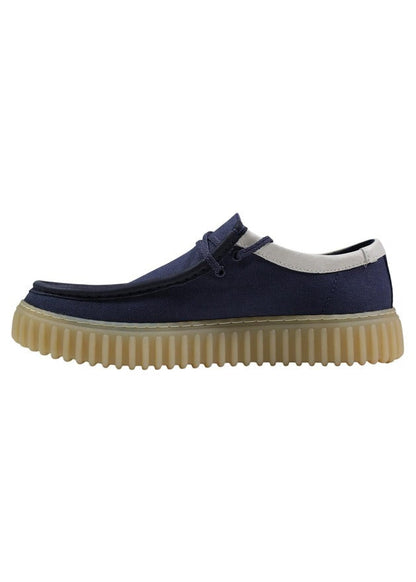Scarpe Stringate Uomo Clarks Blu con Lacci