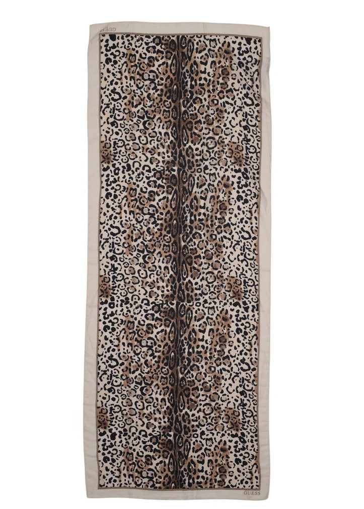 Sciarpa Donna Guess Beige con Fantasia Leopardata