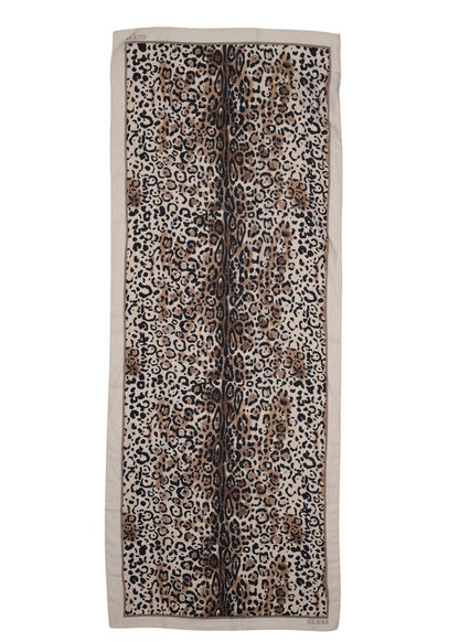 Sciarpa Donna Guess Beige con Fantasia Leopardata