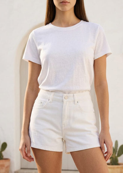 Shorts Donna Karl Lagerfeld Jeans Beige in Cotone