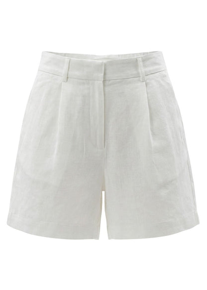 Shorts Donna Only Bianchi Linen Look a Vita Alta