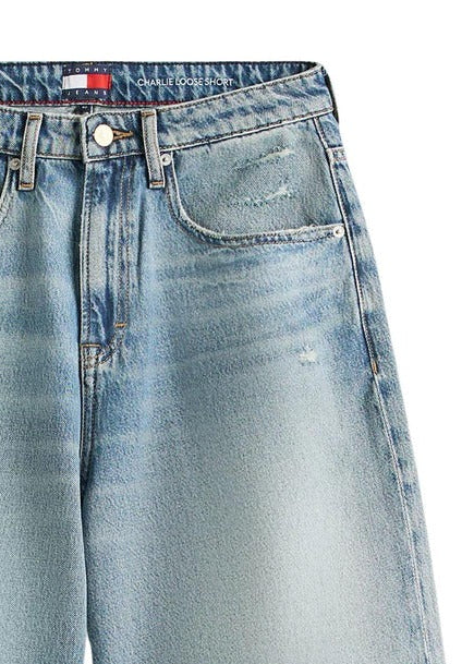 Shorts Donna Tommy Hilfiger Jeans Blu in Denim