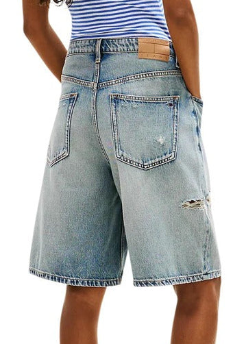 Shorts Donna Tommy Hilfiger Jeans Blu in Denim