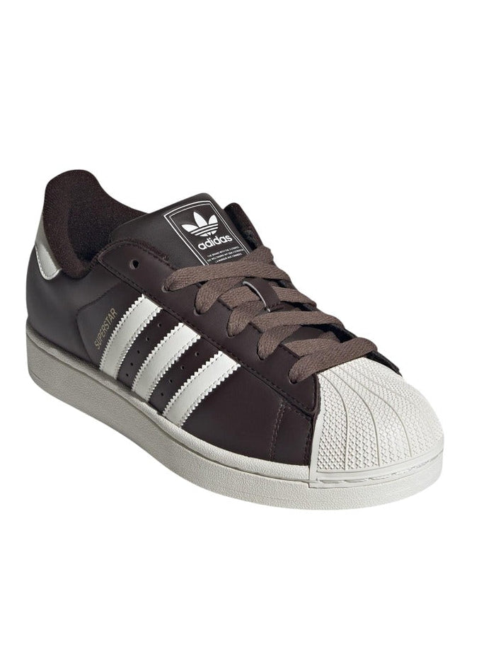 Sneakers Donna Adidas Originals Superstar II Marroni in Pelle