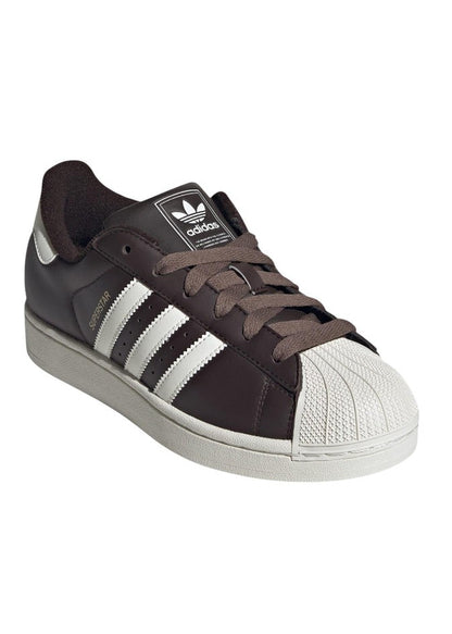 Sneakers Donna Adidas Originals Superstar II Marroni in Pelle
