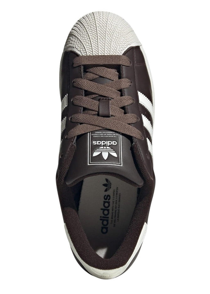 Sneakers Donna Adidas Originals Superstar II Marroni in Pelle