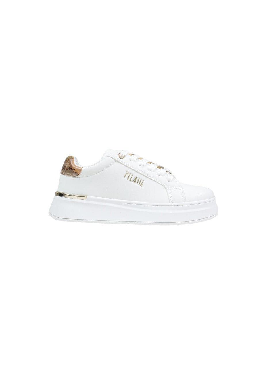 Sneakers Donna Alviero Martini Prima Classe Bianche con Plateau