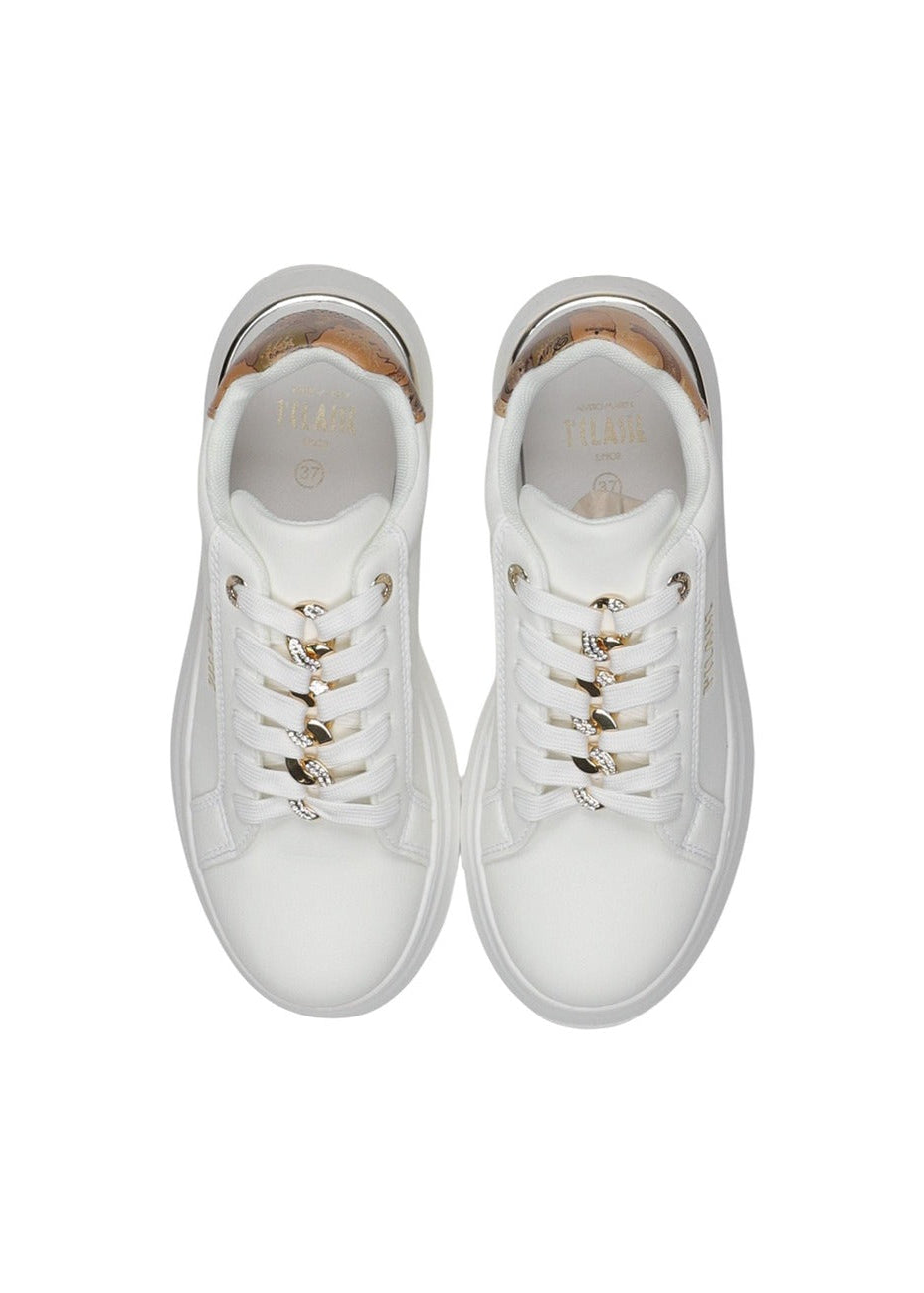 Sneakers Donna Alviero Martini Prima Classe Bianche con Plateau