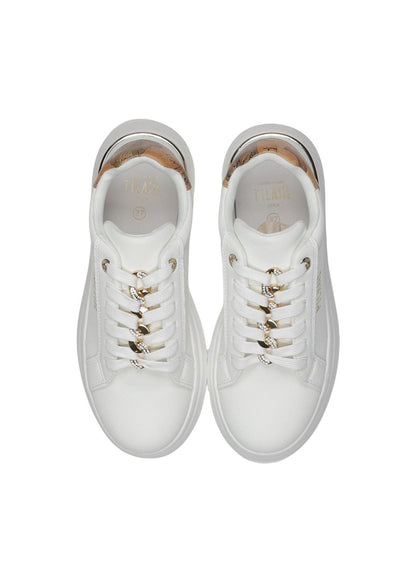 Sneakers Donna Alviero Martini Prima Classe Bianche con Plateau