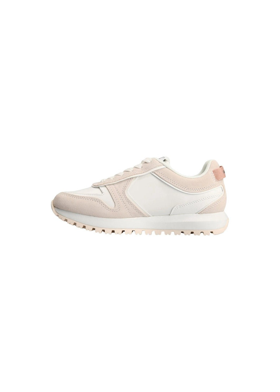 Sneakers Donna Calvin Klein Jeans Bianche in Pelle con Lacci