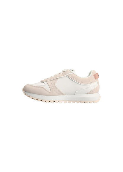 Sneakers Donna Calvin Klein Jeans Bianche in Pelle con Lacci