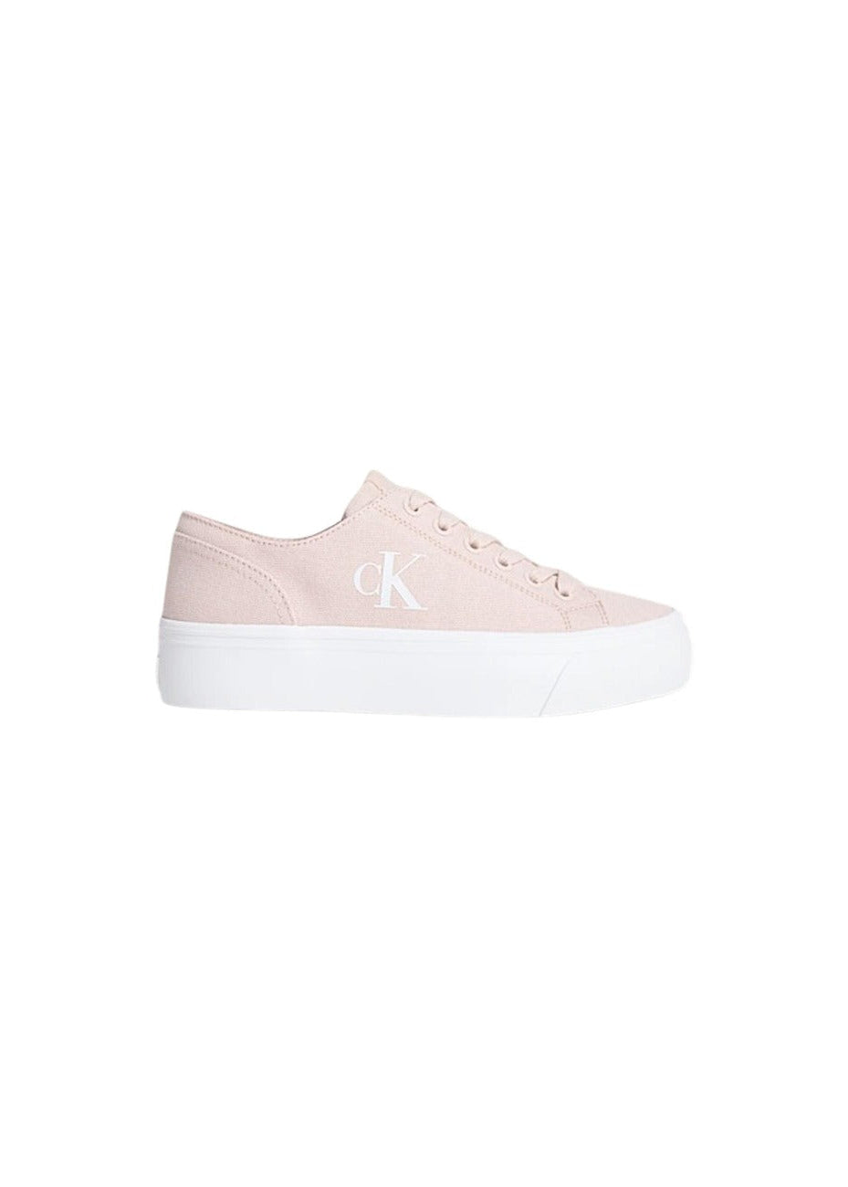 Sneakers Donna Calvin Klein Rosa in Cotone Organico con Plateau