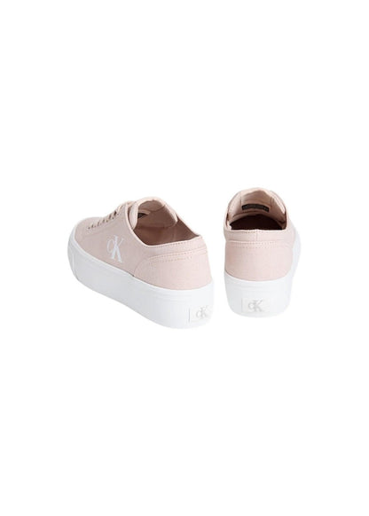 Sneakers Donna Calvin Klein Rosa in Cotone Organico con Plateau