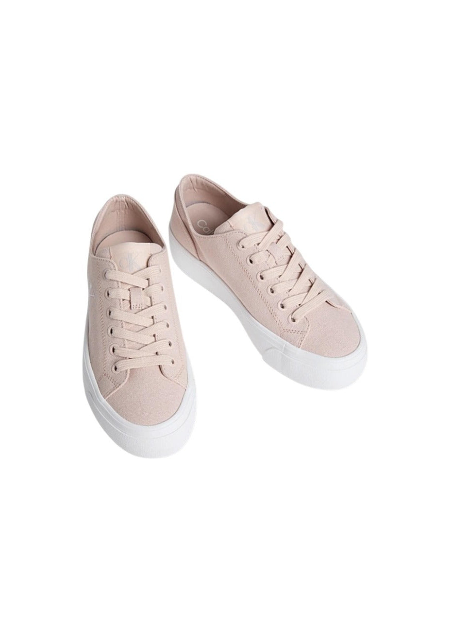 Sneakers Donna Calvin Klein Rosa in Cotone Organico con Plateau