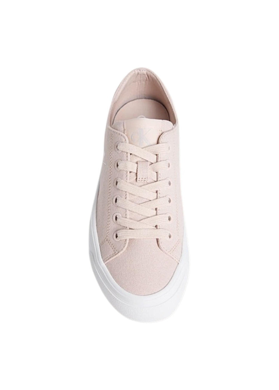 Sneakers Donna Calvin Klein Rosa in Cotone Organico con Plateau