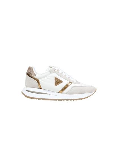 Sneakers Donna Guess Beige Basse Sportive con Lacci